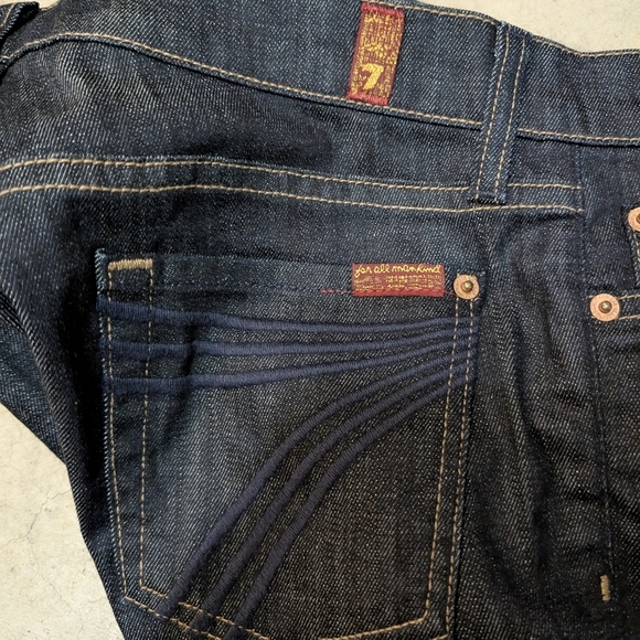 7 For All Mankind Crop Dojo Jeans Women's 26 Blue Indigo - Picture 5 of 5